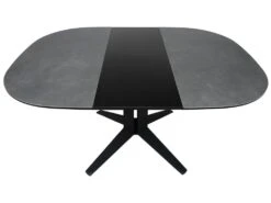 Table De Repas Ovale Extensible D.110/150 Cm En Céramique Gris - DIVA -Mobilier De Restaurant table a manger 10031033