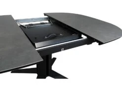 Table De Repas Ovale Extensible D.110/150 Cm En Céramique Gris - DIVA -Mobilier De Restaurant table a manger 10031037