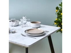 MIOS - Table Repas 120cm Allongeable Imitation Marbre -Mobilier De Restaurant table a manger 10031199