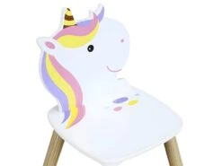UNICORN - Ensemble Table Et 2 Chaises Enfant Motif Licorne -Mobilier De Restaurant table a manger 10031855