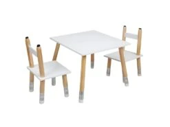 LAPIS - Ensemble Table Et 2 Chaises Enfant Base Crayons