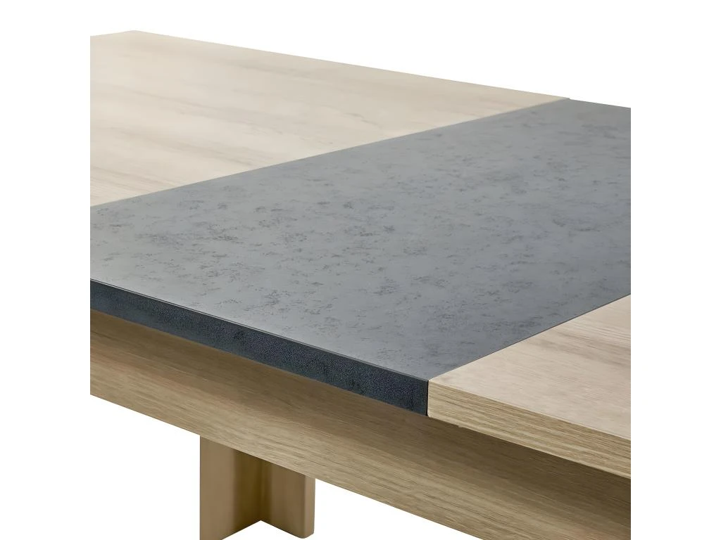 IRIS - Table Rectangulaire Allongeable Imitation Bois 4 IRIS - Table Rectangulaire Allongeable Imitation Bois – Image 4