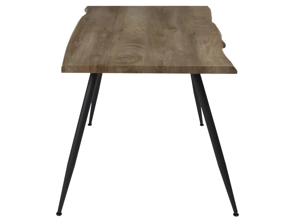 POYTA - Table Repas Piètement Métal Noir Et Plateau Bois 3 POYTA - Table Repas Piètement Métal Noir Et Plateau Bois – Image 3