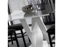 BERGEN - Table Repas Rectangulaire L160cm Coloris Blanc -Mobilier De Restaurant table a manger 10033009