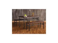 TUBES - Table De Repas Bois Et Acier -Mobilier De Restaurant table a manger 10034597
