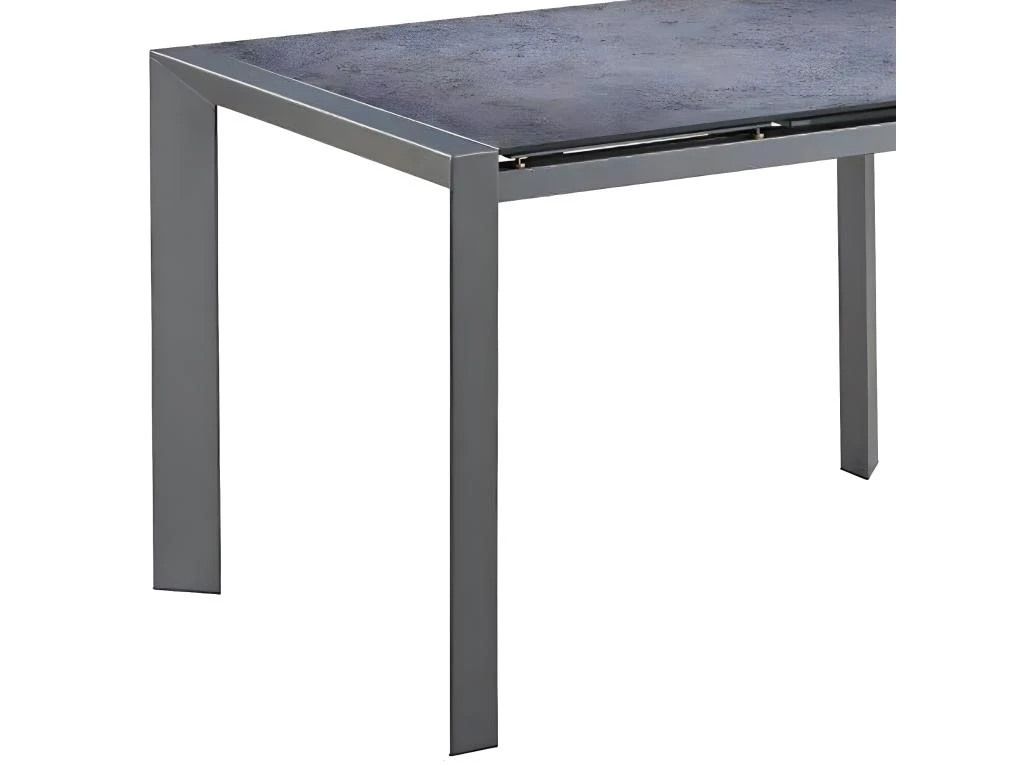 GELD - Table Repas Rectangulaire Métal Et Verre 3 GELD - Table Repas Rectangulaire Métal Et Verre – Image 3