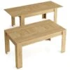 Table De Salle A Manger De 140cm Extensible 200cm, Couleur Chêne Mat, 90x140/200x76.1cm