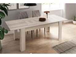 Table De Salle A Manger De 140cm Extensible 200cm, Couleur Shamal, 90.4x140.4/200.4x76.1cm -Mobilier De Restaurant table a manger 10035685