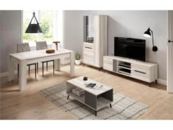 Table De Salle A Manger De 140cm Extensible 200cm, Couleur Shamal, 90.4x140.4/200.4x76.1cm -Mobilier De Restaurant table a manger 10035689