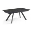 Table Extensible 160/240 Cm Céramique Noir Marbré Pieds Inclinés - INDIANA 08