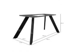 Table Extensible 160/240 Cm Céramique Noir Marbré Pieds Inclinés - INDIANA 08 -Mobilier De Restaurant table a manger 10035723