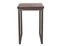 NEVADA - Mange Debout 70 Cm Acier/bois Massif Foncé -Mobilier De Restaurant table a manger 10036405
