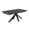 Table Extensible 160/240 Cm Céramique Gris Foncé Pied Croix - UTAH 04