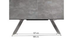 Table Design Céramique Extensible 180 à 220 Cm Pieds Acier - Roma -Mobilier De Restaurant table a manger 10233601