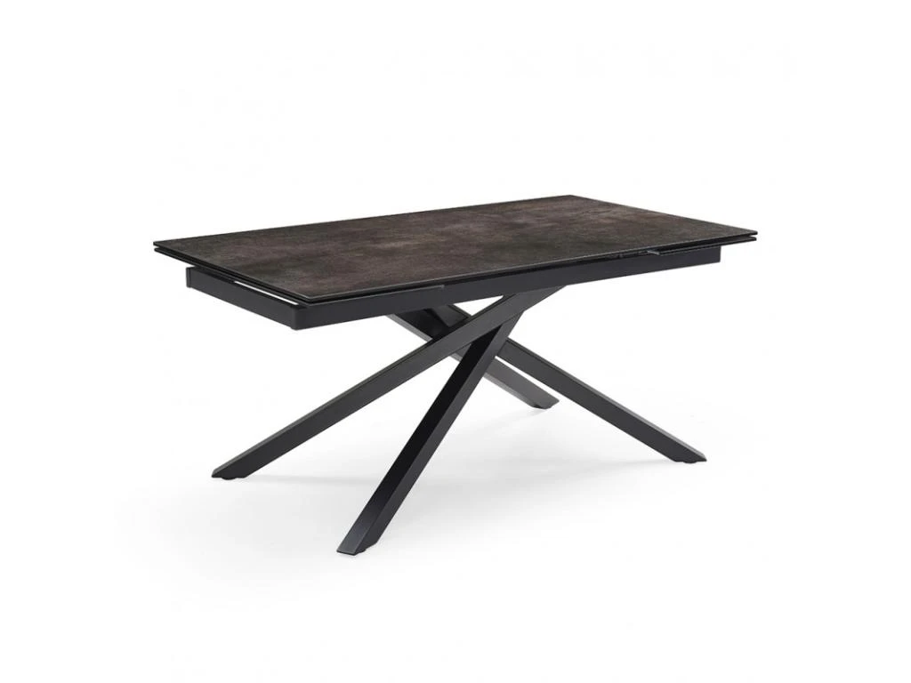 Table Extensible 160/240 Cm Céramique Gris Vieilli Pied Torsadé - MAINE 05 1 Table Extensible 160/240 Cm Céramique Gris Vieilli Pied Torsadé - MAINE 05