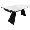 Table De Repas Extensible 160/240 Cm En Céramique Blanc - OPALE