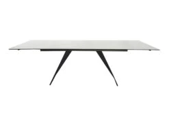 Table De Repas Extensible 160/240 Cm En Céramique Blanc - OPALE -Mobilier De Restaurant table a manger 10233705