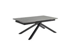 Table Extensible 160/240 Cm Céramique Gris Marbré Pied Torsadé - ARIZONA 05