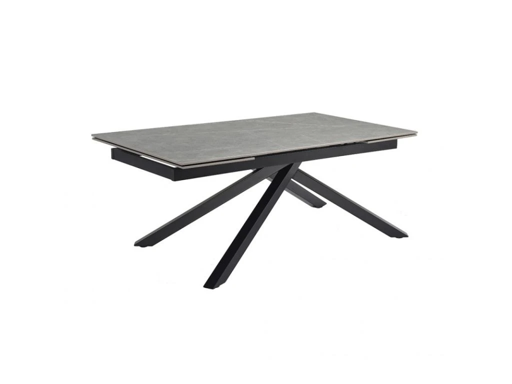 Table Extensible 160/240 Cm Céramique Gris Marbré Pied Torsadé - ARIZONA 05 1 Table Extensible 160/240 Cm Céramique Gris Marbré Pied Torsadé - ARIZONA 05
