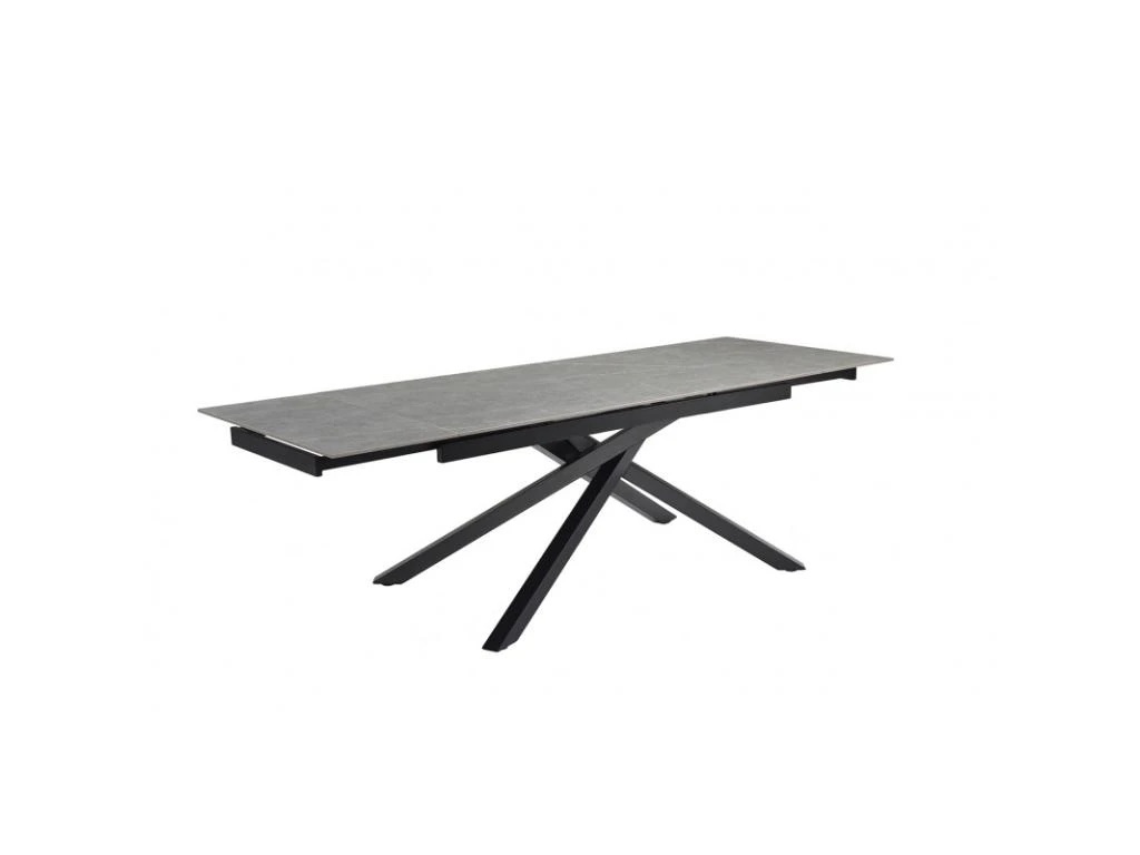 Table Extensible 160/240 Cm Céramique Gris Marbré Pied Torsadé - ARIZONA 05 2 Table Extensible 160/240 Cm Céramique Gris Marbré Pied Torsadé - ARIZONA 05 – Image 2