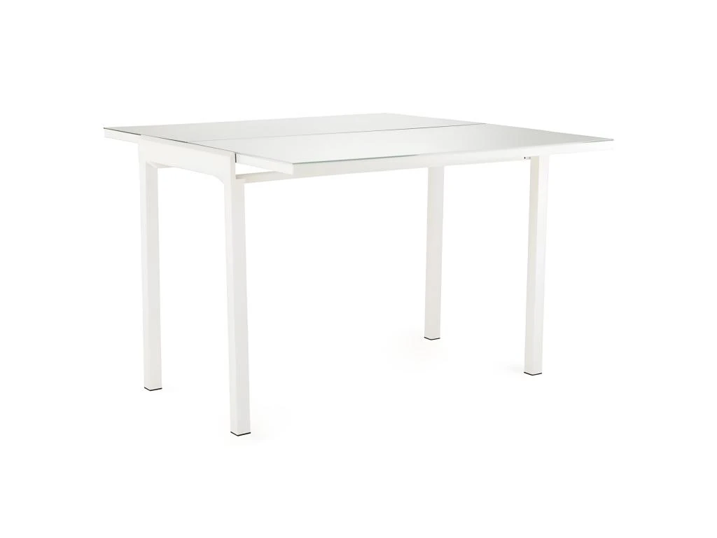 Table Extensible En Largeur 55/110 Plateau Verre Blanc - AGATE 1 Table Extensible En Largeur 55/110 Plateau Verre Blanc - AGATE