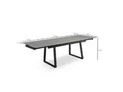 Table Extensible 160/240 Cm Céramique Gris Marbré Pied Luge - ARIZONA 02 -Mobilier De Restaurant table a manger 10233857
