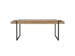 Table De Repas Revêtement Effet Chêne Piètement Métal Noir Mat - MODE 7 Table De Repas Revêtement Effet Chêne Piètement Métal Noir Mat - MODE -Mobilier De Restaurant table a manger 10346495