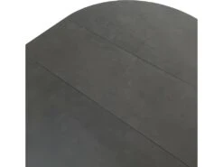 Table Ronde Extensible 120/160 Cm Céramique Gris Anthracite - HARDY -Mobilier De Restaurant table a manger 10346563
