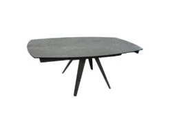 Table Extensible Ovale 120/180 Cm Céramique Gris Anthracite - ADELPHIA