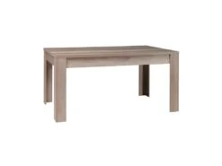 Table Pour Salle à Manger ROMI. Dimensions 160 Cm. Coloris Oak Canyon, Chêne Clair.