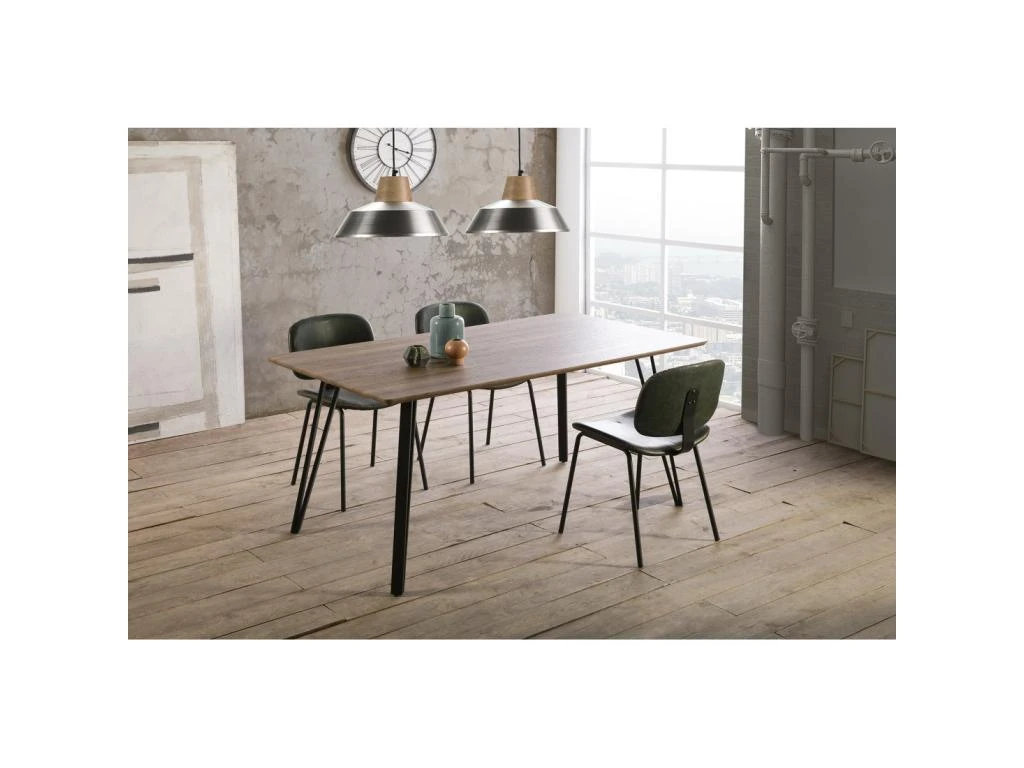 Table De Repas Bois/Métal - BILBAO 3 Table De Repas Bois/Métal - BILBAO – Image 3