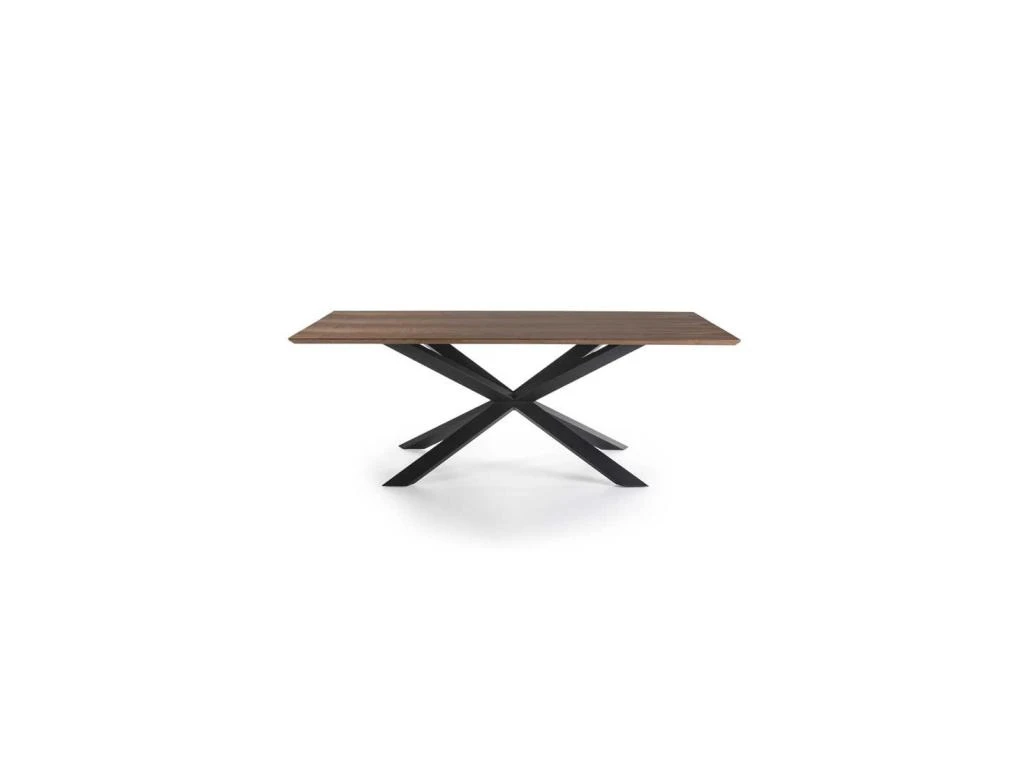 Table De Repas Rectangulaire Noyer/Noir - RUSSELL N°1 1 Table De Repas Rectangulaire Noyer/Noir - RUSSELL N°1