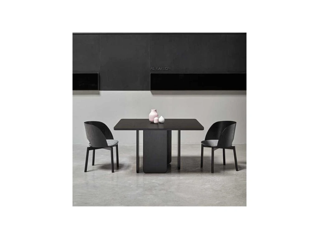 Table De Repas Carré Bois Noir - TEULAT ARQ 2 Table De Repas Carré Bois Noir - TEULAT ARQ – Image 2