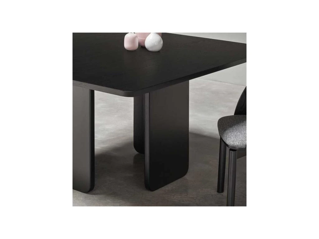 Table De Repas Carré Bois Noir - TEULAT ARQ 4 Table De Repas Carré Bois Noir - TEULAT ARQ – Image 4