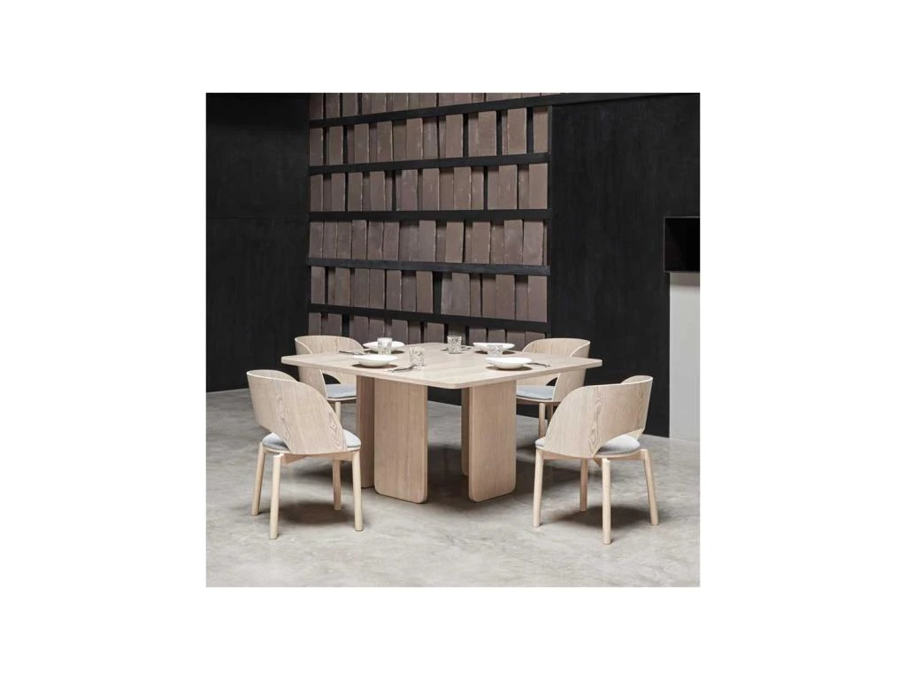 Table De Repas Carré Bois Naturel - TEULAT ARQ 2 Table De Repas Carré Bois Naturel - TEULAT ARQ – Image 2