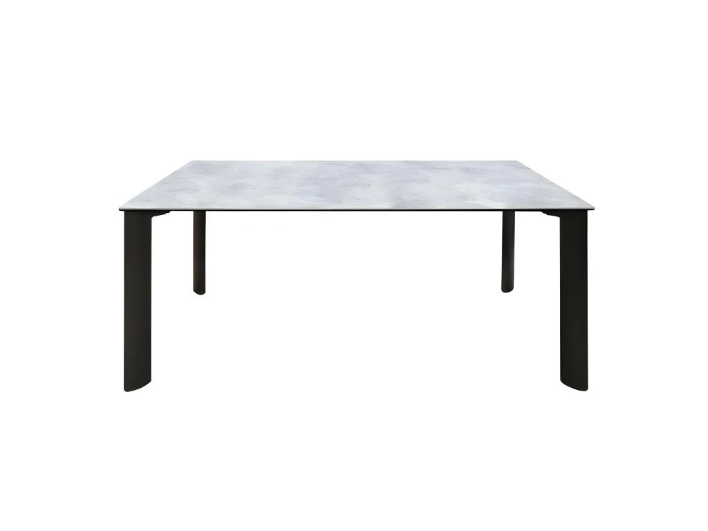 Table De Repas 175 Cm En Céramique Gris Marbré Et Pieds Métal - TULYNE 3 Table De Repas 175 Cm En Céramique Gris Marbré Et Pieds Métal - TULYNE – Image 3