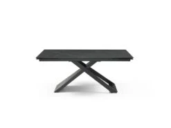 Table à Manger Extensible 6 à 10 Couverts En Céramique Et Métal - Effet Marbre Noir - XERENA De Pascal MORABITO -Mobilier De Restaurant table a manger 11163091