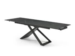 Table à Manger Extensible 6 à 10 Couverts En Céramique Et Métal - Effet Marbre Noir - XERENA De Pascal MORABITO -Mobilier De Restaurant table a manger 11163097