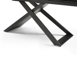 Table à Manger Extensible 6 à 10 Couverts En Céramique Et Métal - Effet Marbre Noir - XERENA De Pascal MORABITO -Mobilier De Restaurant table a manger 11163107