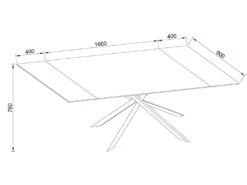 Table à Manger Extensible 6 à 10 Couverts En Céramique Et Métal - Effet Marbre Blanc Et Anthracite - COREMA De Pascal MORABITO -Mobilier De Restaurant table a manger 11200033