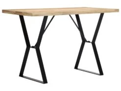 Table De Salon Salle à Manger Design 120 Cm Bois Solide De Manguier 0902136 -Mobilier De Restaurant table a manger 11345361