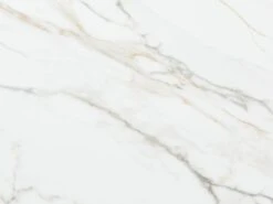 Table à Manger Extensible 6 à 10 Couverts En Céramique Et Métal - Effet Marbre Blanc Et Beige - MALATA De Pascal MORABITO -Mobilier De Restaurant table a manger 12508597