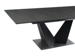 Table à Manger Extensible 6 à 8 Couverts En Céramique Et Métal - Gris Anthracite Et Noir - OLETIA De Pascal MORABITO -Mobilier De Restaurant table a manger 12509997