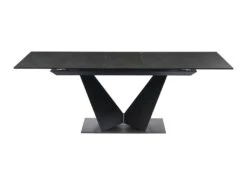 Table à Manger Extensible 6 à 8 Couverts En Céramique Et Métal - Gris Anthracite Et Noir - OLETIA De Pascal MORABITO -Mobilier De Restaurant table a manger 12510031