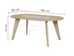 Table à Manger En Marbre LAGO - Chêne Et Marbre Blanc - TEMAHOME -Mobilier De Restaurant table a manger 12512545