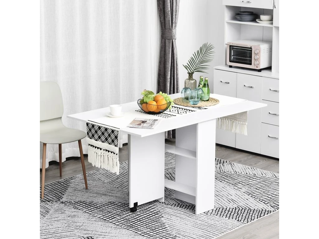 HOMCOM Table De Cuisine Salle A Manger Pliable Amovible Tres Pratique En Panneaux De Particules 1 HOMCOM Table De Cuisine Salle A Manger Pliable Amovible Tres Pratique En Panneaux De Particules