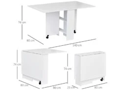 HOMCOM Table De Cuisine Salle A Manger Pliable Amovible Tres Pratique En Panneaux De Particules 7 HOMCOM Table De Cuisine Salle A Manger Pliable Amovible Tres Pratique En Panneaux De Particules -Mobilier De Restaurant table a manger 12619735