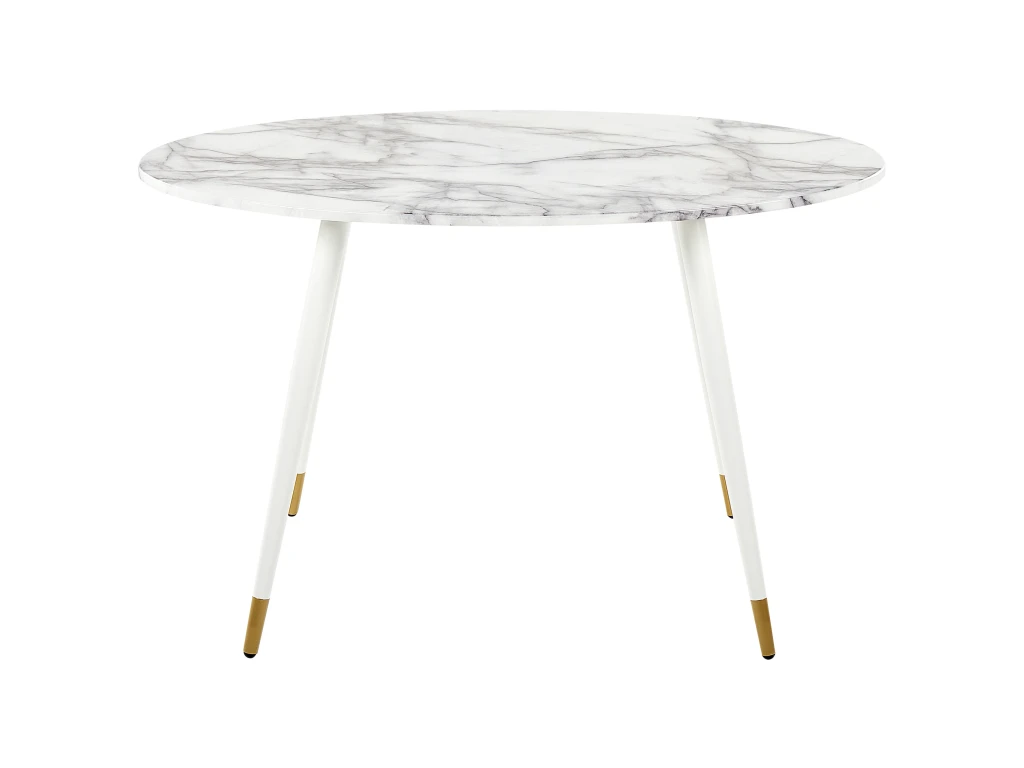 Table à Manger Effet Marbre Et Blanc 120 X 70 Cm GUTIERE 3 Table à Manger Effet Marbre Et Blanc 120 X 70 Cm GUTIERE – Image 3