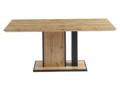 Table à Manger 6 Couverts En MDF Et Métal - Naturel Et Noir - MARIDORA 9 Table à Manger 6 Couverts En MDF Et Métal - Naturel Et Noir - MARIDORA -Mobilier De Restaurant table a manger 12872841