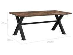 Table Rectangulaire Emar 8 Personnes En Bois 200 Cm -Mobilier De Restaurant table a manger 13008949